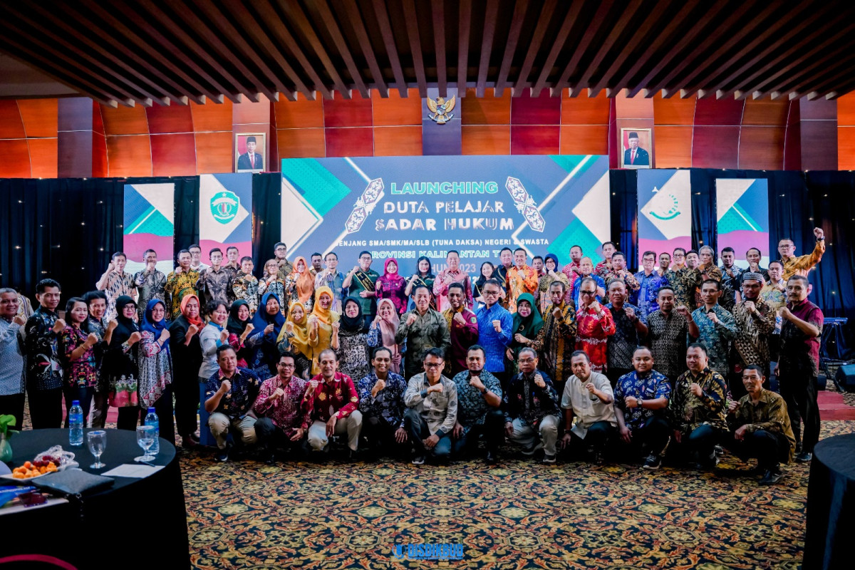 Pelaksanaan kegiatan Duta Pelajar Sadar Hukum yang digelar Disdikbud Kaltim bersama Kejati Kaltim dan seluruh pihak terkait. (istimewa)
