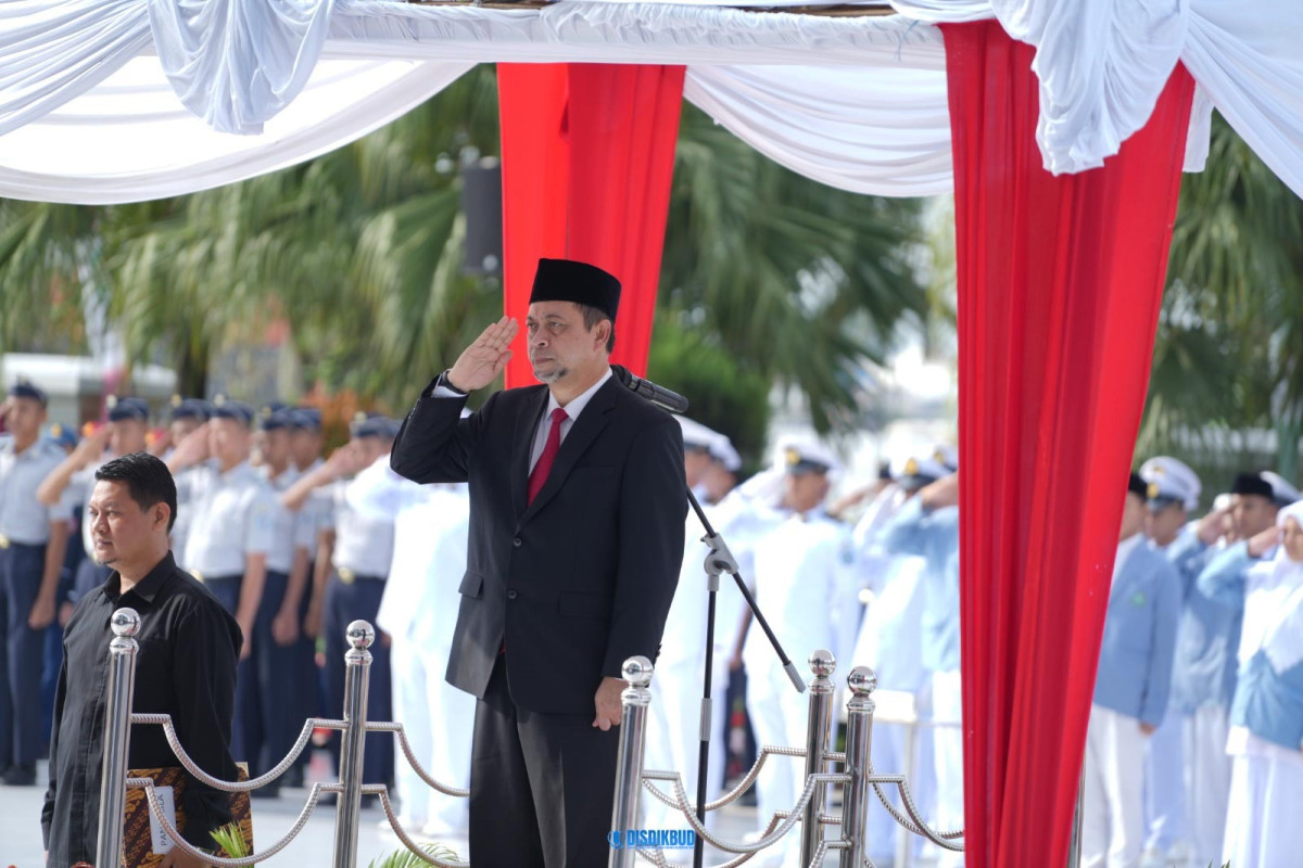 Wakil Gubernur Kaltim, Hadi Mulyadi saat memperingati Hardiknas 2023 dengan harapan jadi semangat Merdeka Belajar. (istimewa)